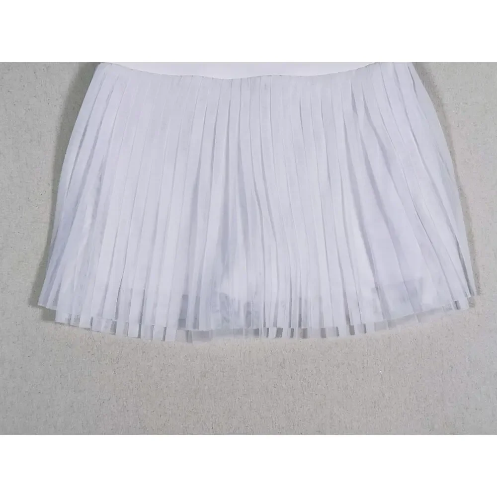 Alo Yoga Flirty Mesh Tennis Skort Size XXS White Pleated Pickleball Golf Sporty